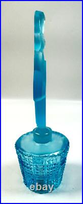 Vintage J. Pesnicak Signed Glass Perfume Woman Flower 7.5 Czech Republic, RARE