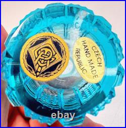 Vintage J. Pesnicak Signed Glass Perfume Woman Flower 7.5 Czech Republic, RARE