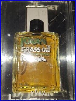 Vintage JOVAN Grass Oil for Men Aftershave Cologne 1970's 4 oz Bottle & Soap Set