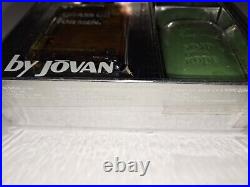 Vintage JOVAN Grass Oil for Men Aftershave Cologne 1970's 4 oz Bottle & Soap Set