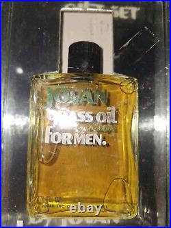 Vintage JOVAN Grass Oil for Men Aftershave Cologne 1970's 4 oz Bottle & Soap Set