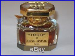 Vintage Jean Patou 1000 Baccarat Perfume Bottle & Box 1/2 OZ Sealed 3/4 Full