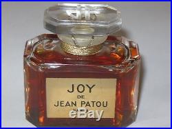 Vintage Jean Patou Joy Perfume Baccarat Bottle 1 OZ Sealed 3/4+ Full 2 1/4 Ht