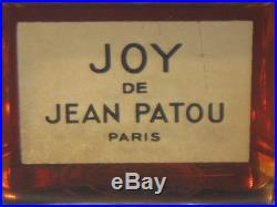Vintage Jean Patou Joy Perfume Baccarat Bottle 1 OZ Sealed 3/4+ Full 2 1/4 Ht