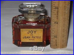 Vintage Jean Patou Joy Perfume Bottle/Box 1 3/4 OZ Baccarat Sealed 3/4 Full