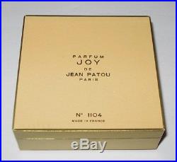Vintage Jean Patou Joy Perfume Bottle Sealed 1/2 OZ Baccarat New in Box 3/4 Full