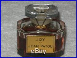 Vintage Jean Patou Joy Perfume Bottle Sealed 1/2 OZ Baccarat Sealed 3/4 Full