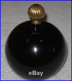 Vintage Jeanne Lanvin Black Perfume Bottle Store Display Gold Stopper 5 1/2