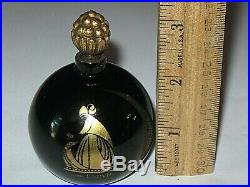 Vintage Jeanne Lanvin Perfume Bottle My Sin Parfum 2 OZ Empty 1930s 3 1/4
