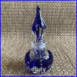 Vintage Joe Zimmerman Perfume Bottle Cobalt Blue Hand Blown Art Glass Glamour Vintage Joe Zimmerman Perfume Bottle Cobalt Blue Hand Blown Art Glass Glamour