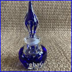 Vintage Joe Zimmerman Perfume Bottle Cobalt Blue Hand Blown Art Glass Glamour Vintage Joe Zimmerman Perfume Bottle Cobalt Blue Hand Blown Art Glass Glamour