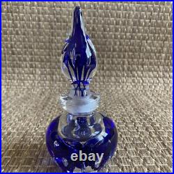Vintage Joe Zimmerman Perfume Bottle Cobalt Blue Hand Blown Art Glass Glamour Vintage Joe Zimmerman Perfume Bottle Cobalt Blue Hand Blown Art Glass Glamour