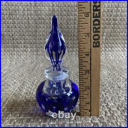 Vintage Joe Zimmerman Perfume Bottle Cobalt Blue Hand Blown Art Glass Glamour Vintage Joe Zimmerman Perfume Bottle Cobalt Blue Hand Blown Art Glass Glamour