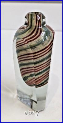 Vintage John Nickerson 1980 Signed Art GLASS PERFUME Bottle Blenko Artist