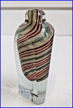 Vintage John Nickerson 1980 Signed Art GLASS PERFUME Bottle Blenko Artist