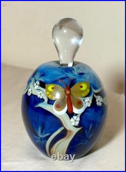 Vintage Joseph Morel Zellique hand blown glass butterfly perfume scent bottle Vintage Joseph Morel Zellique hand blown glass butterfly perfume scent bottle