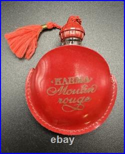 Vintage Karma Moulin Rouge Purse Perfume Bottle Glass French