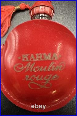 Vintage Karma Moulin Rouge Purse Perfume Bottle Glass French