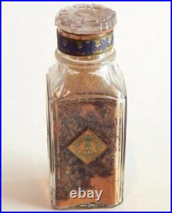 Vintage L. T. Piver, Large Azurea Poudre Sachet / Potpourri Bottle 6 Inches Tall