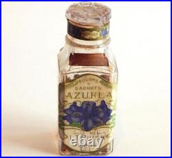 Vintage L. T. Piver, Large Azurea Poudre Sachet / Potpourri Bottle 6 Inches Tall