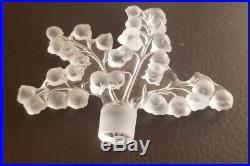 Vintage LALIQUE Crystal Clairefontaine Lily of the Valley Perfume Bottle