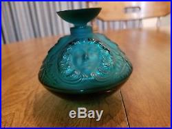 Vintage LALIQUE Crystal Turquoise Flacon Psyche Perfume Bottle France