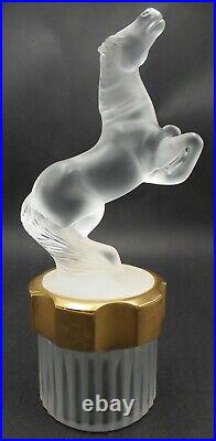 Vintage LALIQUE Pour Homme France EQUUS Factice Horse Art Glass Perfume Bottle