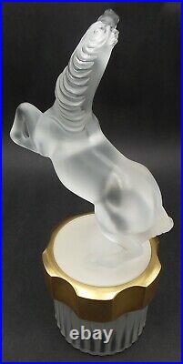 Vintage LALIQUE Pour Homme France EQUUS Factice Horse Art Glass Perfume Bottle