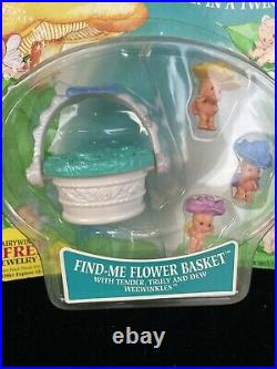 Vintage LOT Kenner Fairy Winkles Peek-in Perfume Bottle Fine Me Flower Hide Play