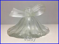 Vintage LUCIEN LELONG Jabot Draped Perfume Bottle with Bow Top cir. 1939