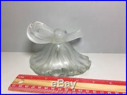 Vintage LUCIEN LELONG Jabot Draped Perfume Bottle with Bow Top cir. 1939