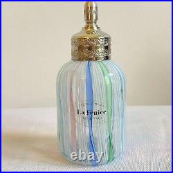 Vintage La Fenice Murano Filigrana Glass Perfume Bottle, Made in Italy