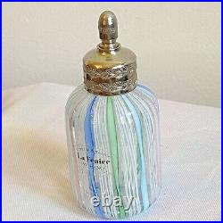 Vintage La Fenice Murano Filigrana Glass Perfume Bottle, Made in Italy