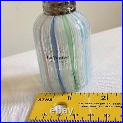 Vintage La Fenice Murano Filigrana Glass Perfume Bottle, Made in Italy