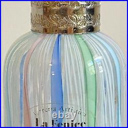 Vintage La Fenice Murano Filigrana Glass Perfume Bottle, Made in Italy