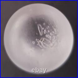 Vintage Lalique Black Dahl1a Round Perfume Bottle Signed Excellent Condition
