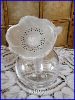 Vintage Lalique Crystal DEUX ANEMONES Perfume Bottle