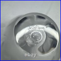 Vintage Lalique Crystal FLACON NUAGES Frosted Stopper Clear Perfume Bottle 3 5/8