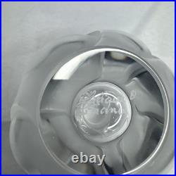 Vintage Lalique Crystal FLACON NUAGES Frosted Stopper Clear Perfume Bottle 3 5/8