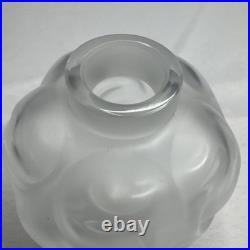 Vintage Lalique Crystal FLACON NUAGES Frosted Stopper Clear Perfume Bottle 3 5/8