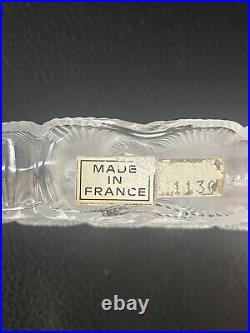 Vintage Lalique Crystal Frosted Deux Fleurs (Two Flowers) Perfume Bottle