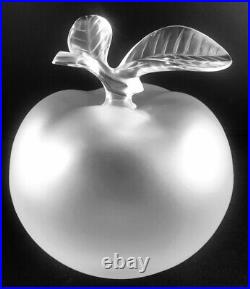 Vintage Lalique Crystal Grande Pomme Large Apple Perfume Bottle EXC. COND