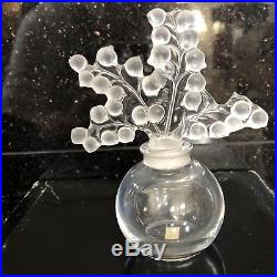 Vintage Lalique Crystal Lily Of The Valley Clairefontaime Perfume Bottle