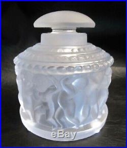 Vintage Lalique Crystal Perfume Bottle Enfants Cherubs Excellent Condition