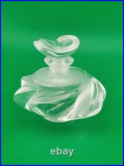 Vintage Lalique France Crystal Perfume Bottle Samoa Swirl Shell Design