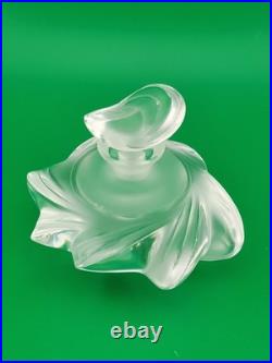 Vintage Lalique France Crystal Perfume Bottle Samoa Swirl Shell Design