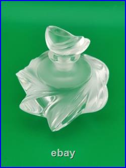 Vintage Lalique France Crystal Perfume Bottle Samoa Swirl Shell Design