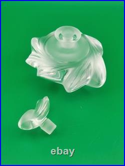 Vintage Lalique France Crystal Perfume Bottle Samoa Swirl Shell Design
