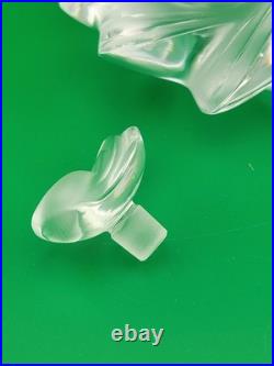 Vintage Lalique France Crystal Perfume Bottle Samoa Swirl Shell Design