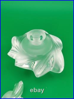 Vintage Lalique France Crystal Perfume Bottle Samoa Swirl Shell Design